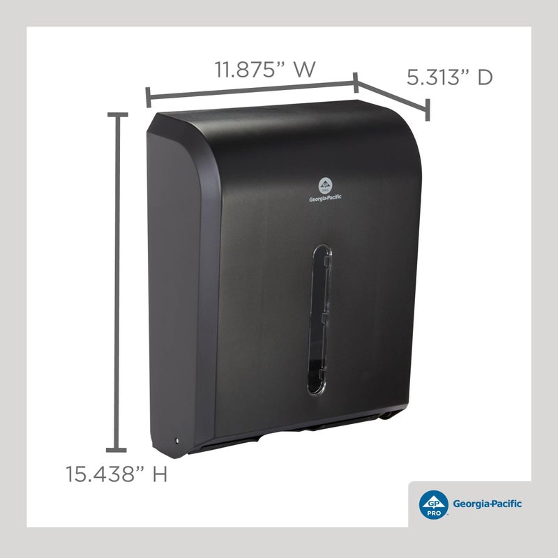 Georgia-Pacific Combi-Fold Paper Towel Dispenser, 56650A, Black - Image 5
